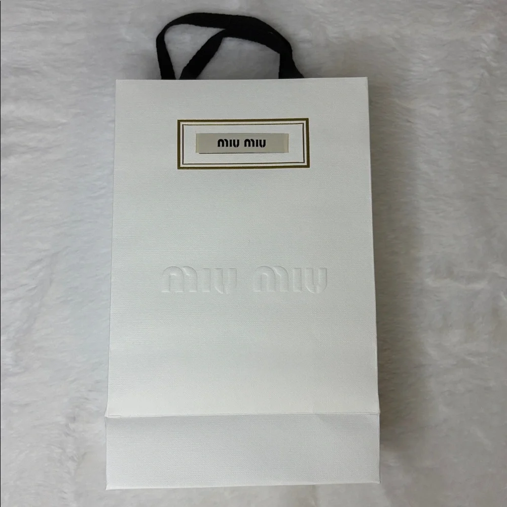 Miu Miu White and Black Gift Bag